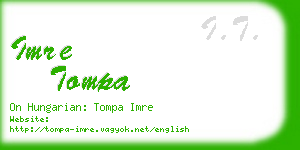 imre tompa business card